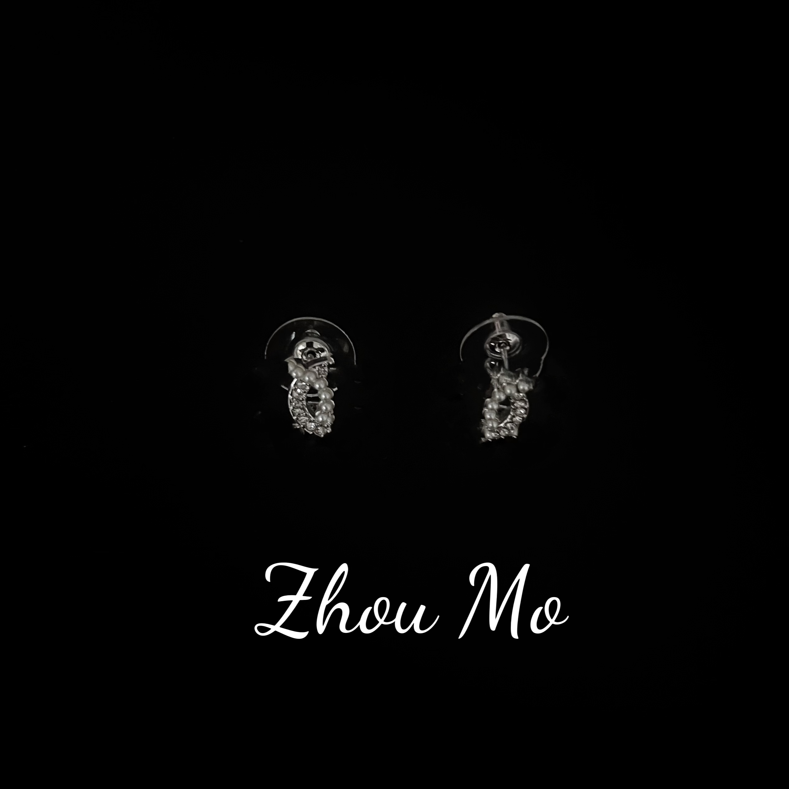 铜合金耳饰 【MOMO】经典银色小巧珠珠钻钻耳环 B-213