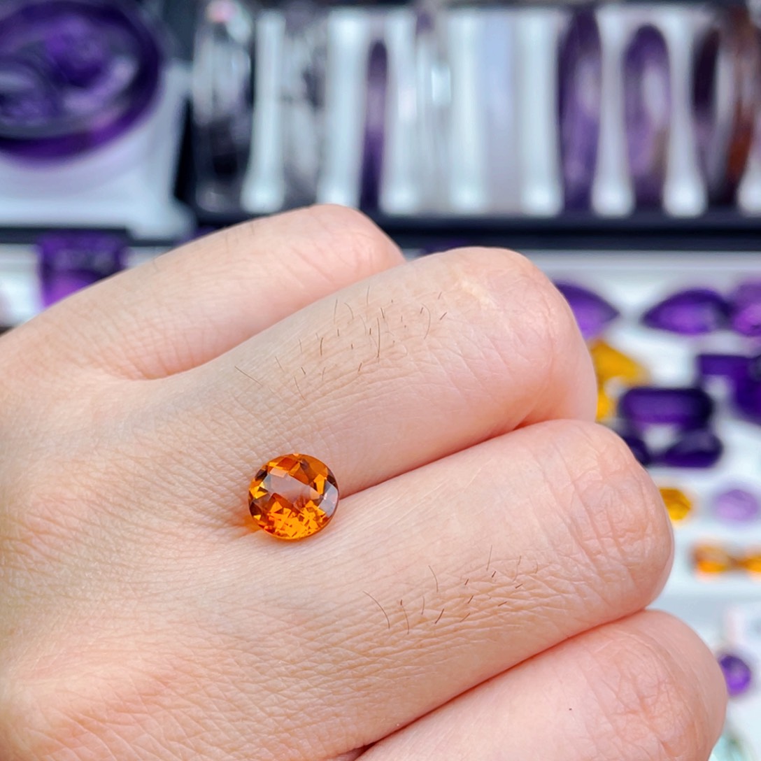 水晶高品质天然黄水晶定制不退换未镶嵌境*