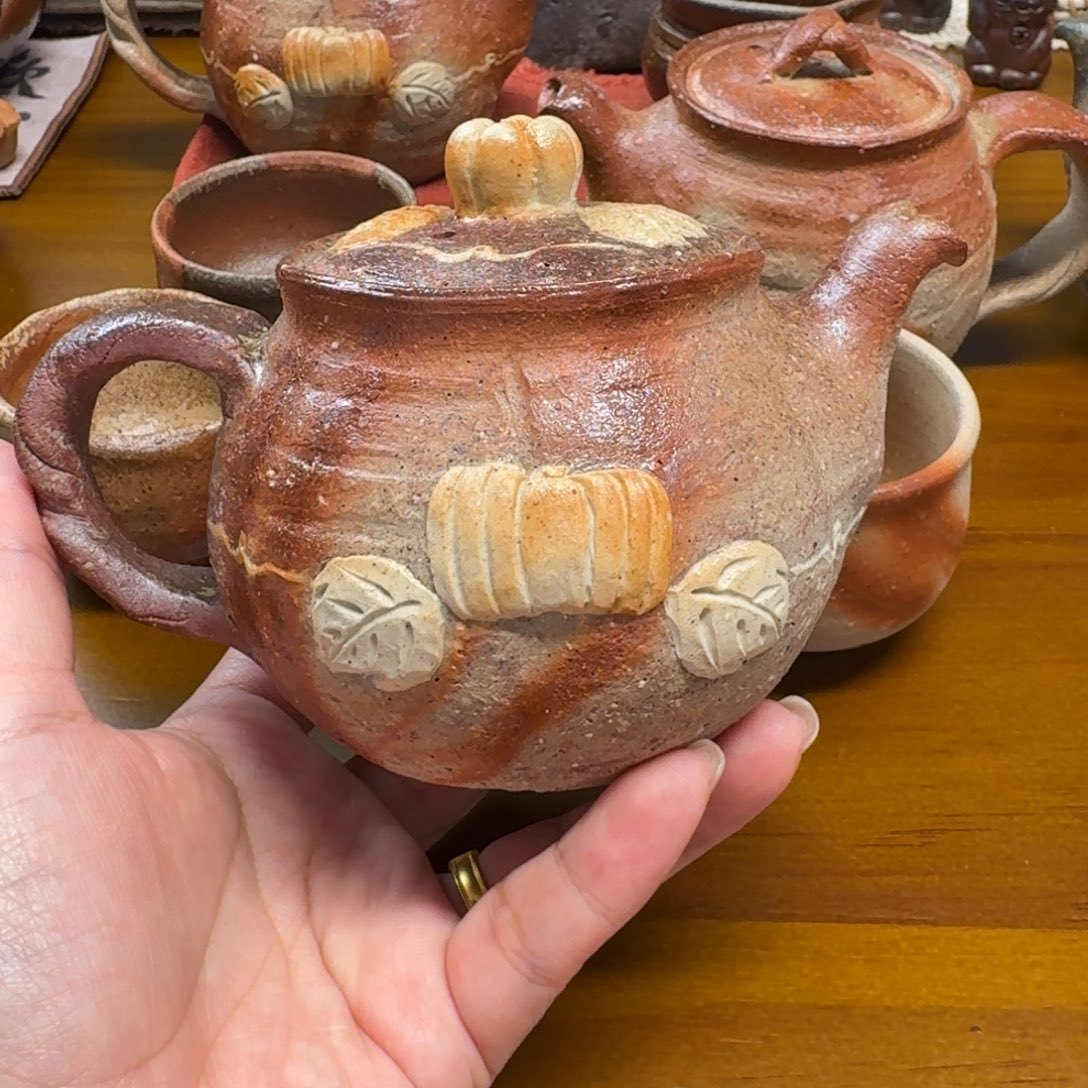 ****饭备前烧 横山植树 南瓜后手壶