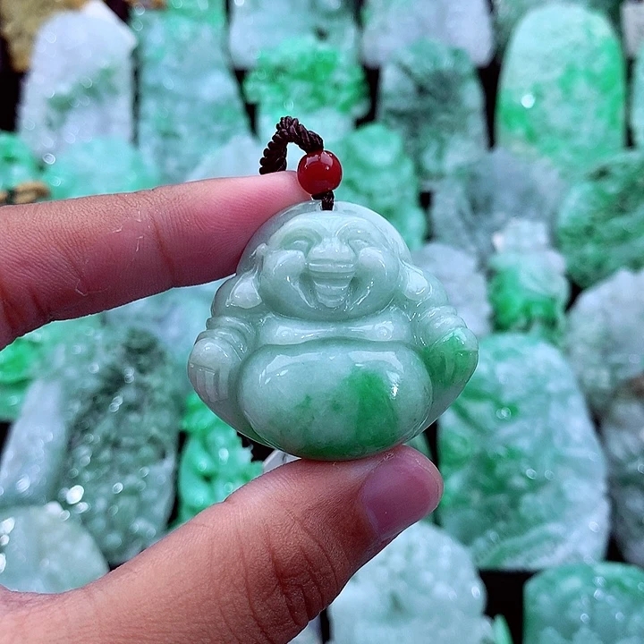 天然A货翡翠佛公