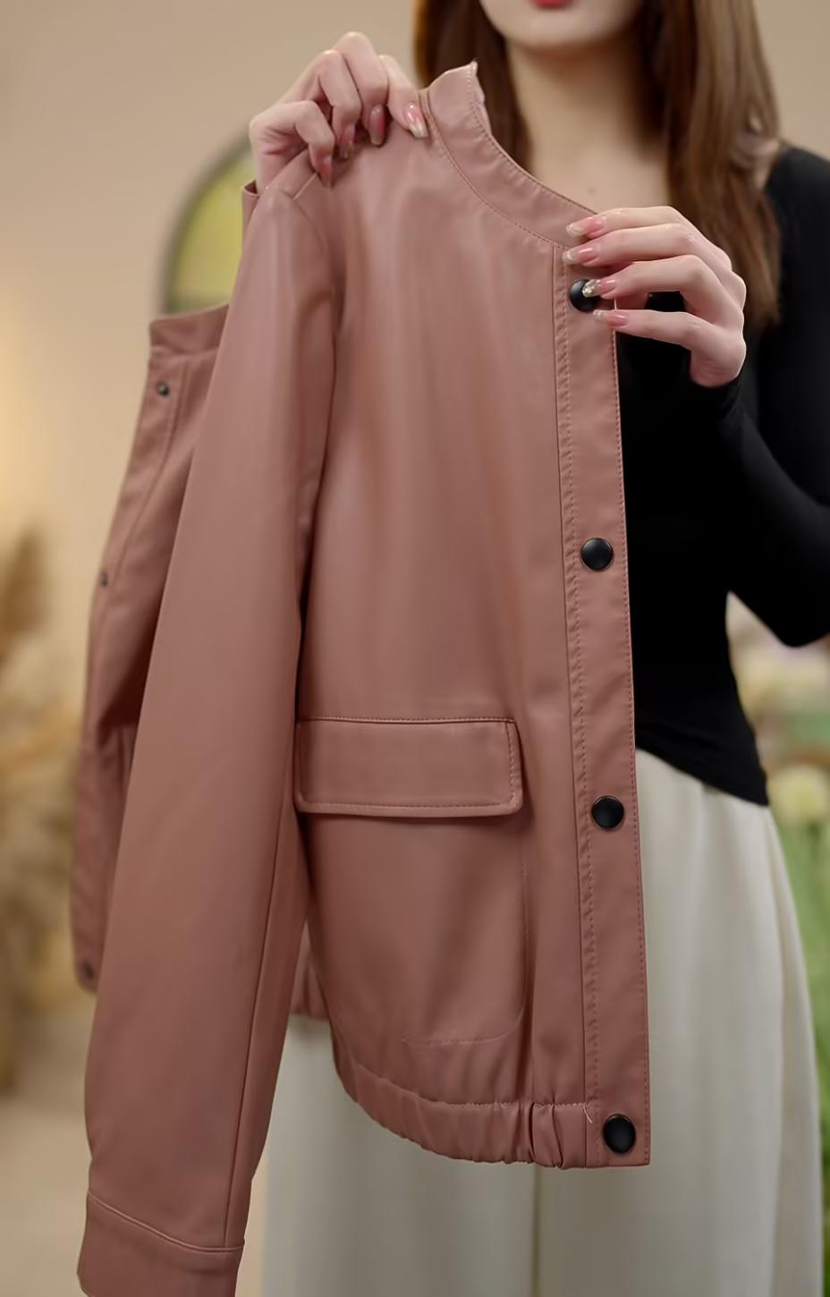 【JZ】设计师短款休闲百搭设计翻领设计外套