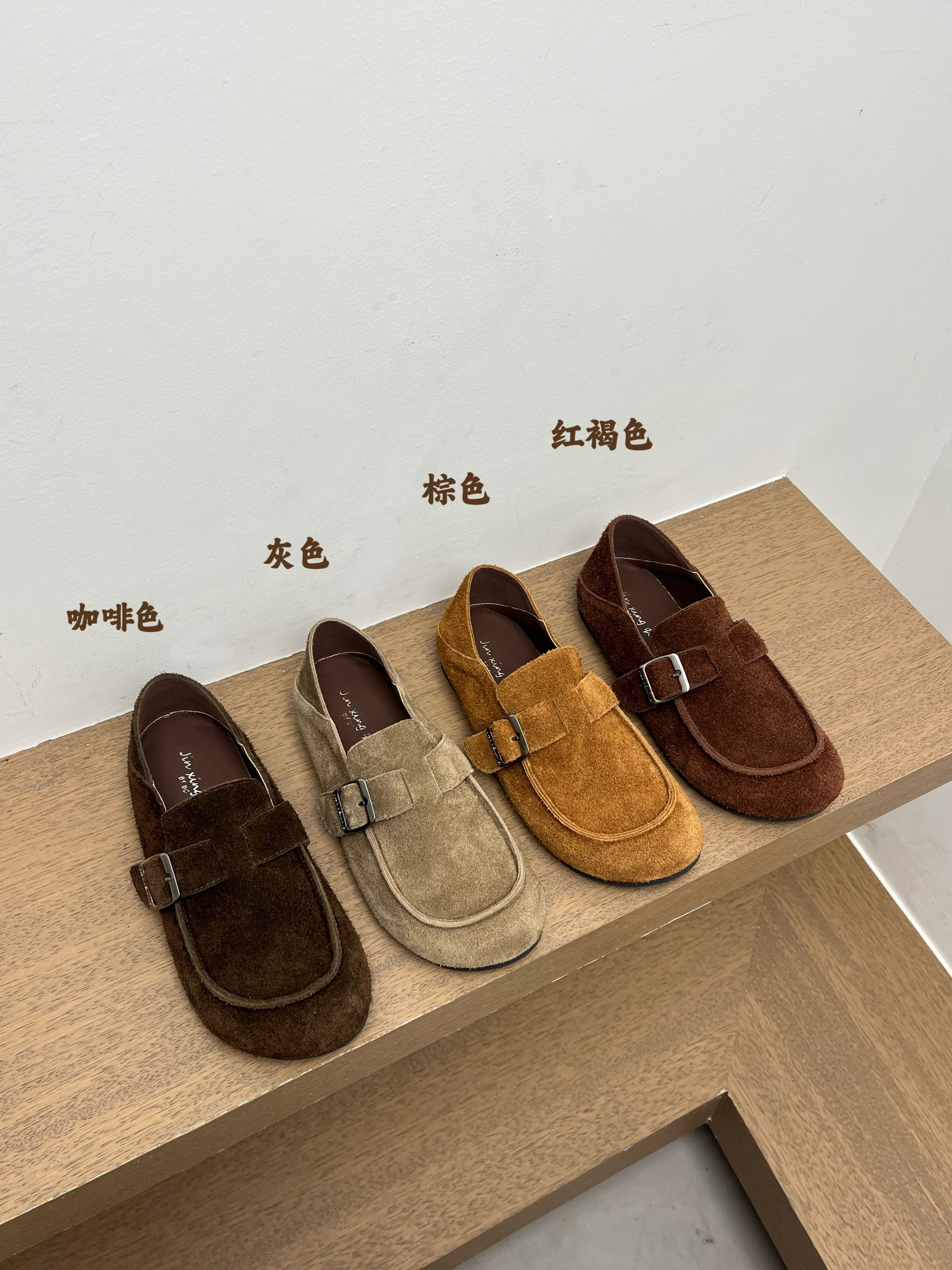 8156-1头层牛皮女鞋时尚休闲鞋豆豆鞋百搭秋季波西米亚风休闲韩版