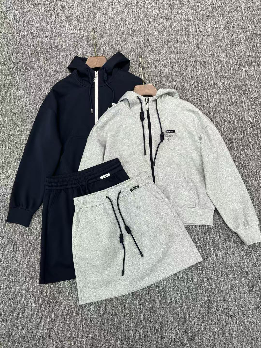 257328休闲百搭运动风半裙套装