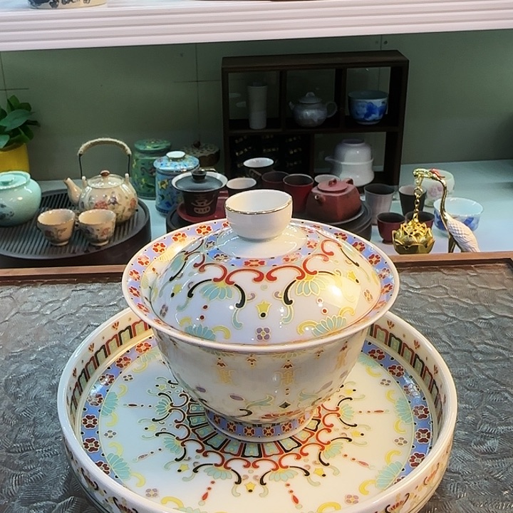 茶具套装旅行茶具青花瓷器茶叶罐个人杯主人杯