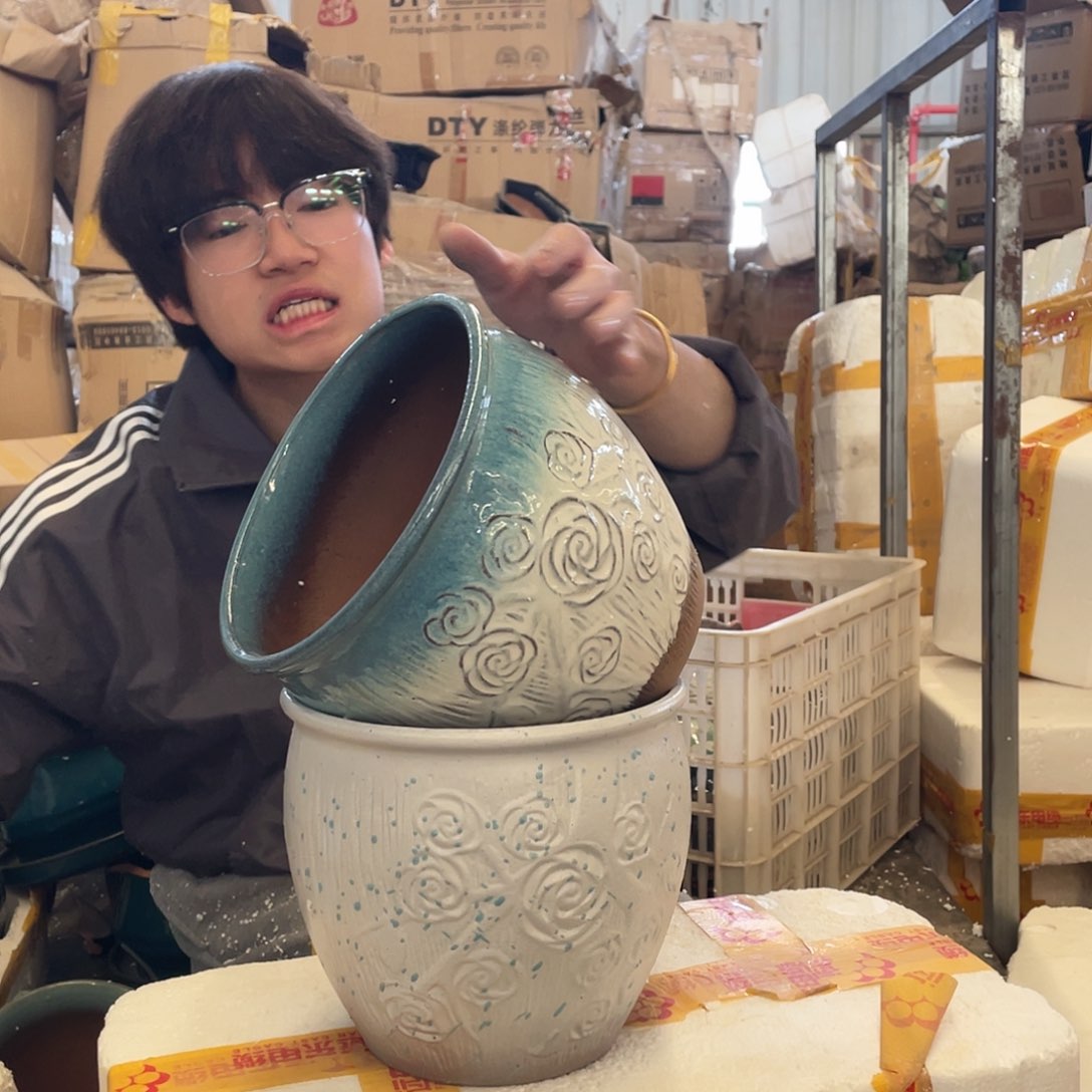 红陶宜兴紫砂花盆