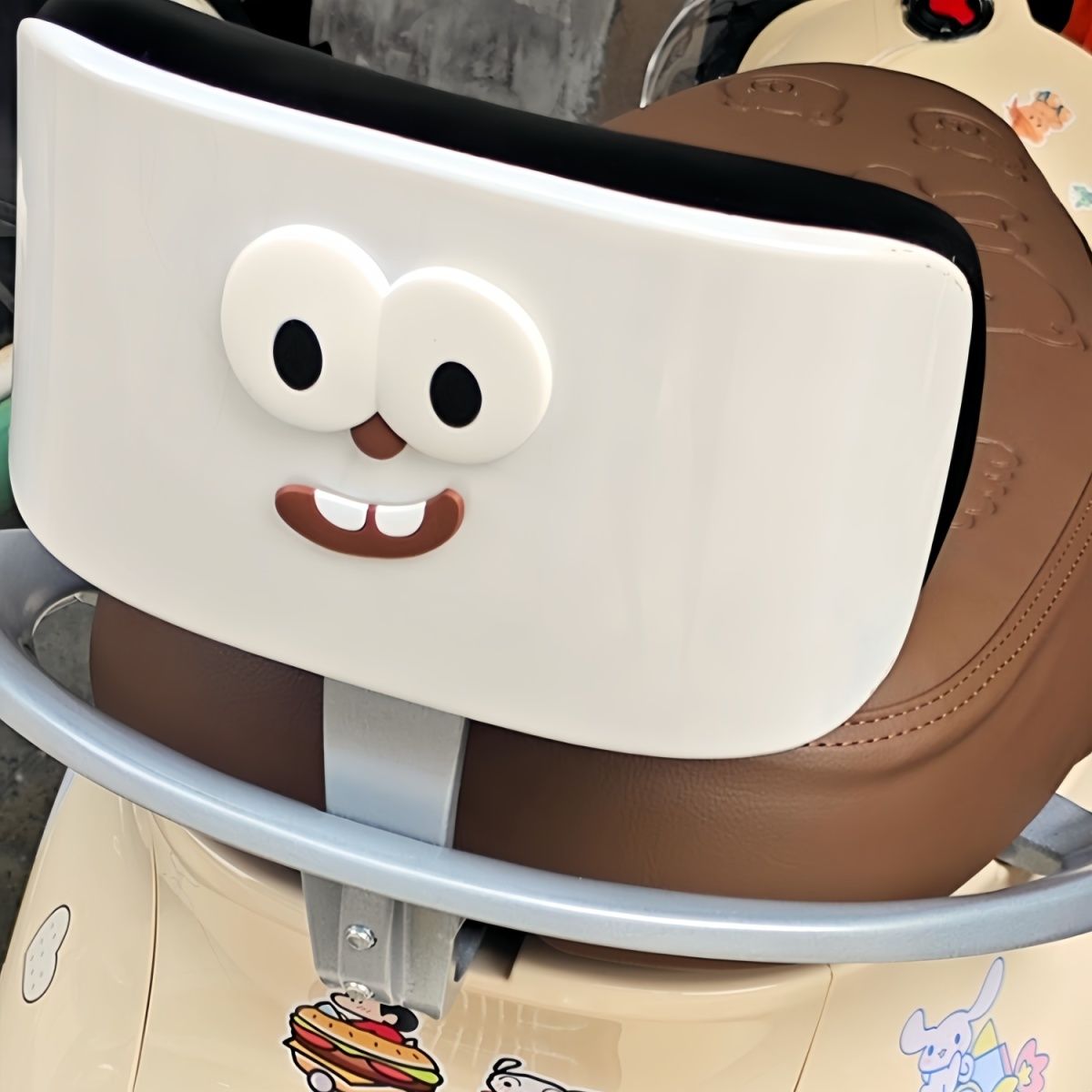 笑脸车贴3D可爱大眼睛立体改品配件电车必备用品电动车装饰小物件