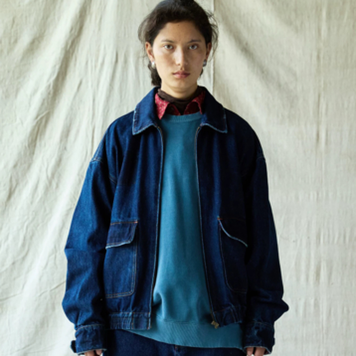 左岸迷香纯棉牛仔外套 原创复古简约休闲上衣 25FW8023