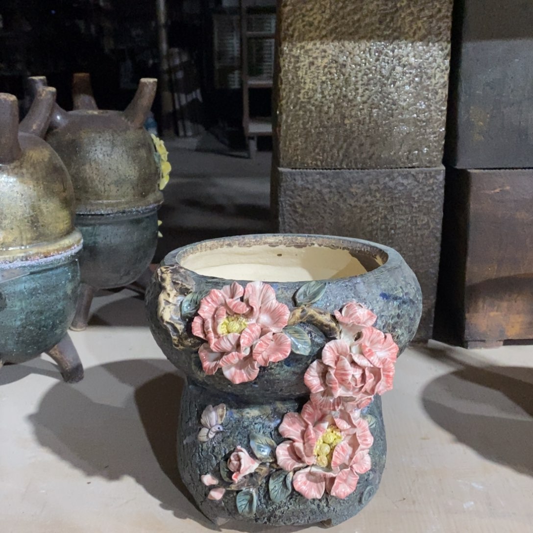 红陶青藤花器多肉花盆