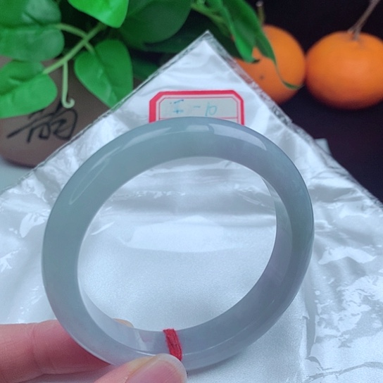 翡翠手镯未镶嵌   正圈54 冰蓝紫