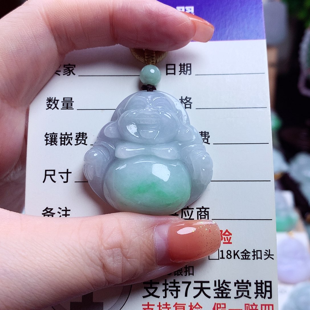 颈饰未镶嵌翡翠佛公03