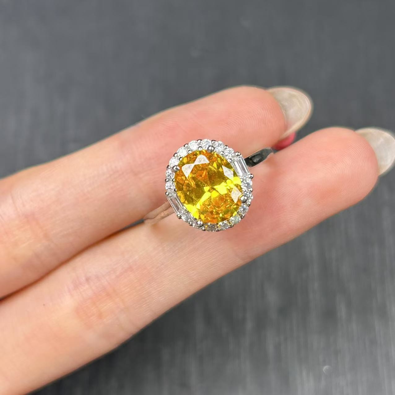 意大利GD-奢华气质轻奢梦幻彩色戒指579