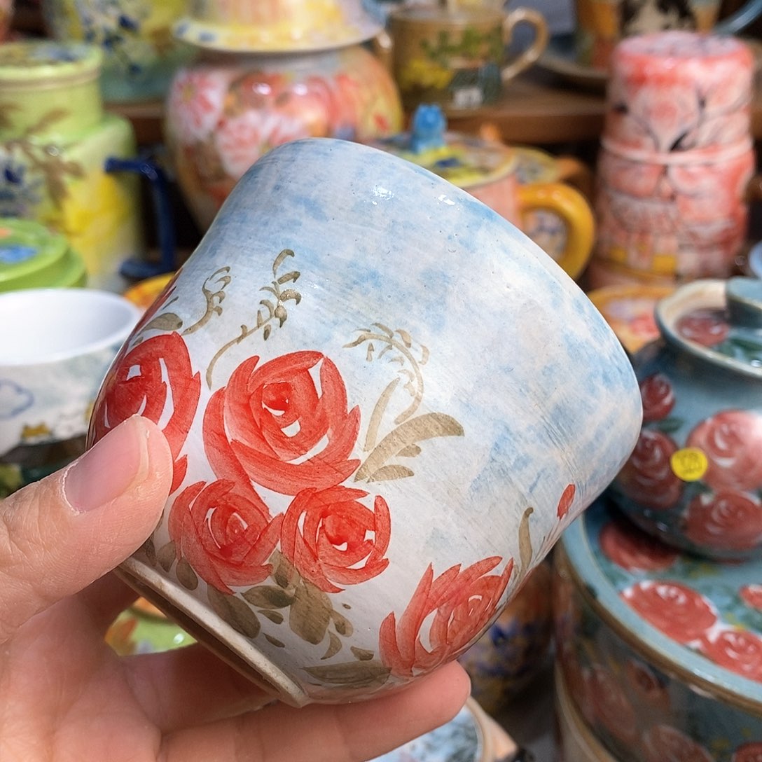 瓷片新年快乐万事如意