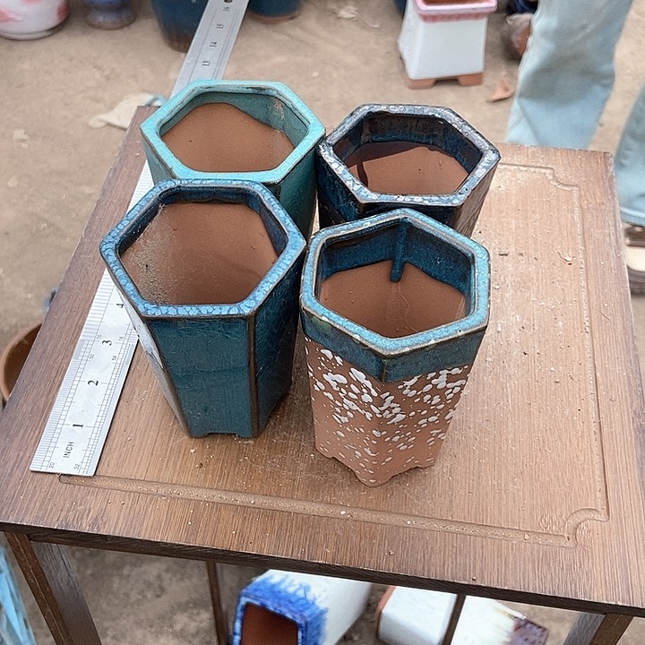 红陶紫砂花盆武穆云仓