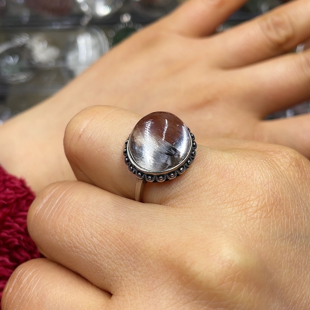 【闪购商品】水晶珠宝半成品银S925镶嵌人****?戒指