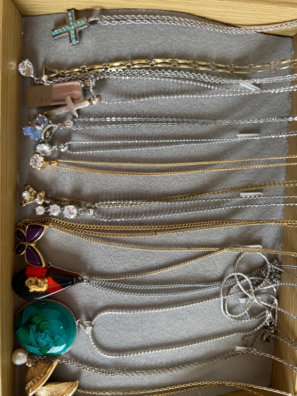 合金项链 合金露露项链胸针耳饰中古饰品怀旧个性简约年代古风