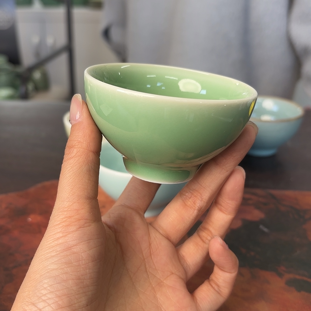 龙泉云间青瓷小米茶器