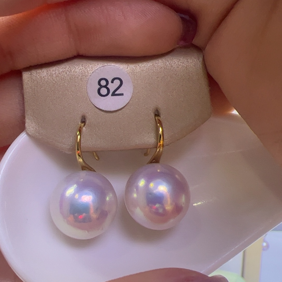 淡水珍珠耳饰银S925镶嵌