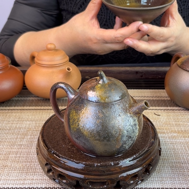 G***严茶壶紫砂底槽清180cc