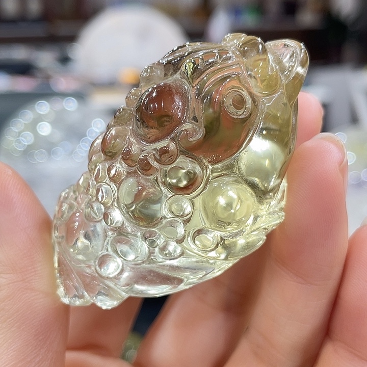 水晶珠宝半成品未镶嵌三脚金蟾