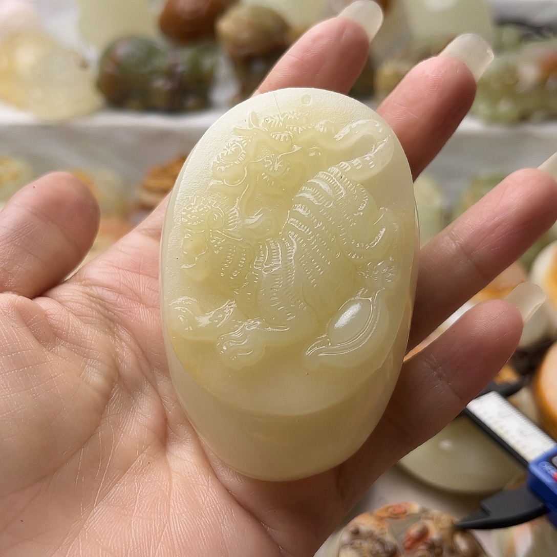 石材方解石手把摆件不退换虎