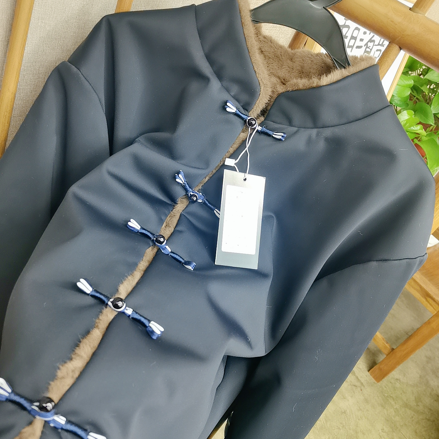 国风防风防水派克服毛毛短外套Y2512114黑咖