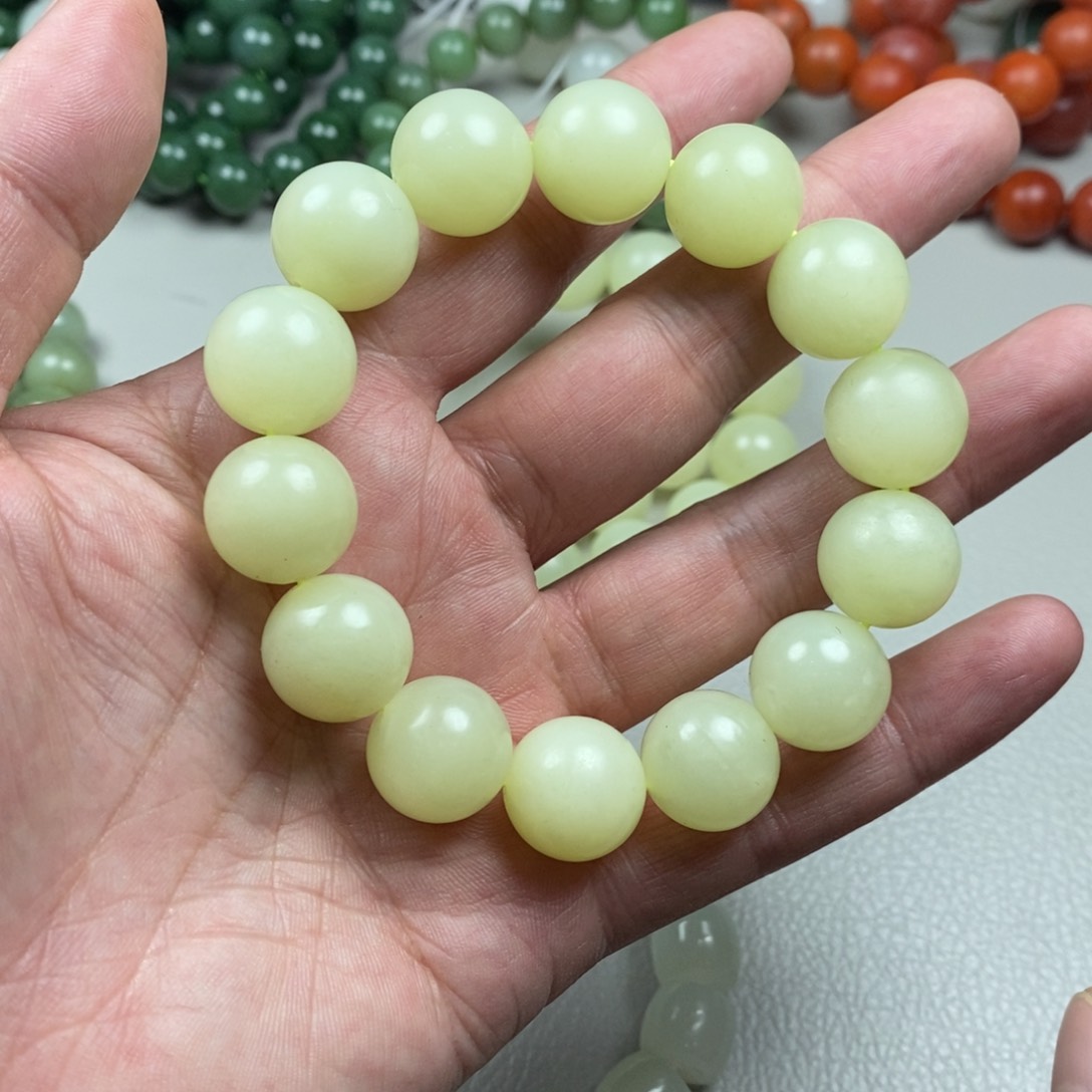 和田玉（黄玉）手链未镶嵌