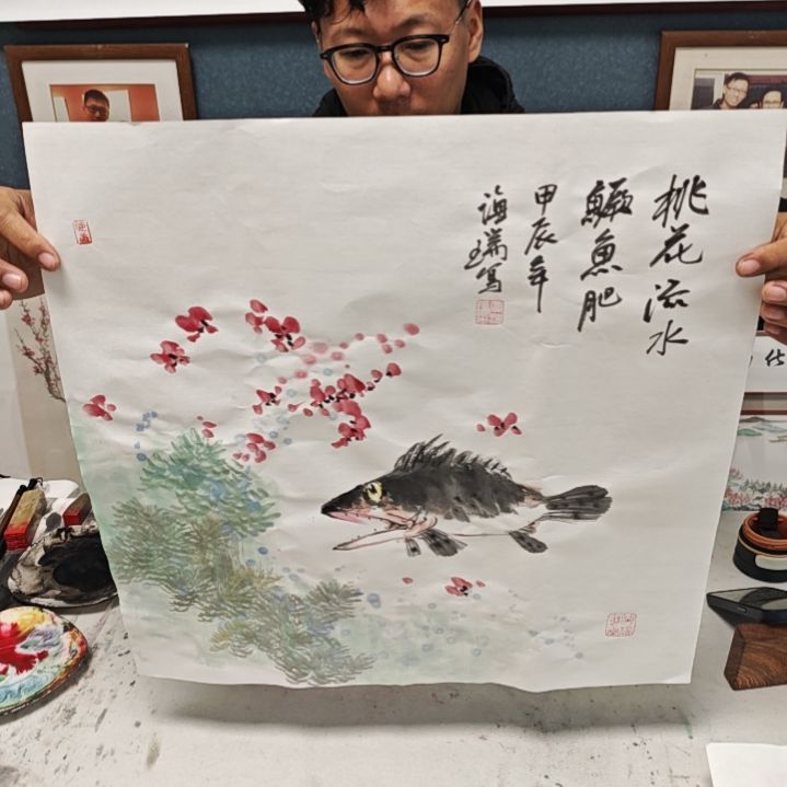 国画贾海瑞老师现场定制