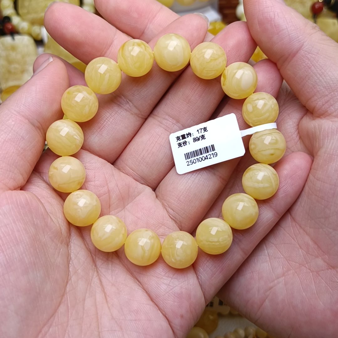 蜜蜡手链未镶嵌用****012圆珠