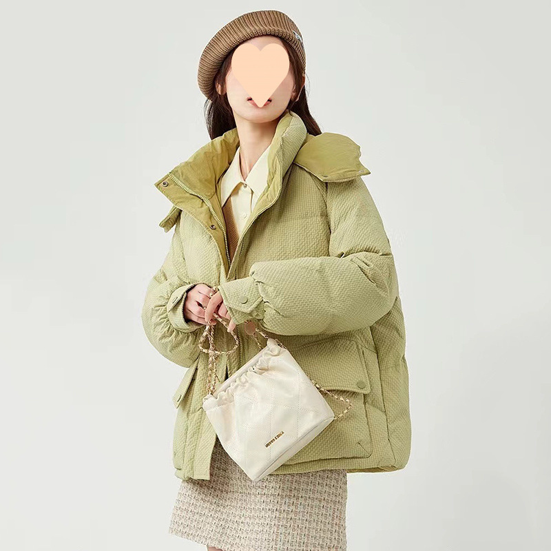 苍井棉衣女短款2024冬季新款韩版宽松棉服连帽加厚保暖百搭外套棉