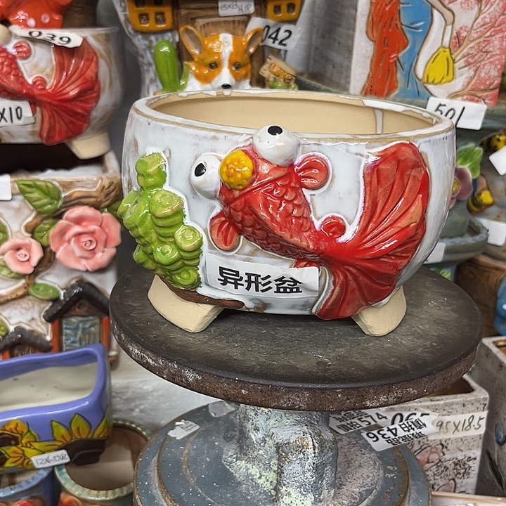 粗陶材质多肉花盆