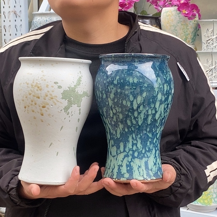 紫砂花盆口15高25瑕疵
