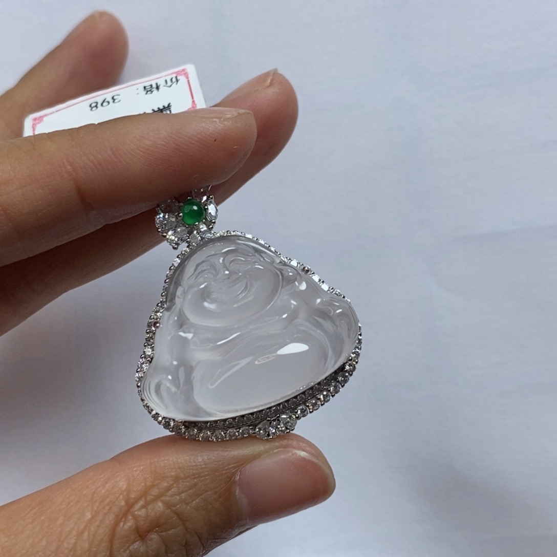 石英质玉佛公银S925镶嵌思*宇