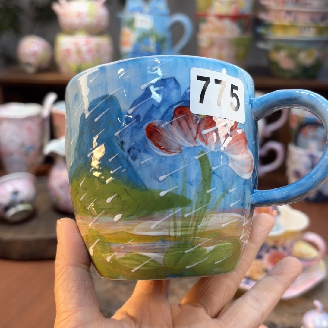 景德镇手绘高温釉下彩陶瓷茶具