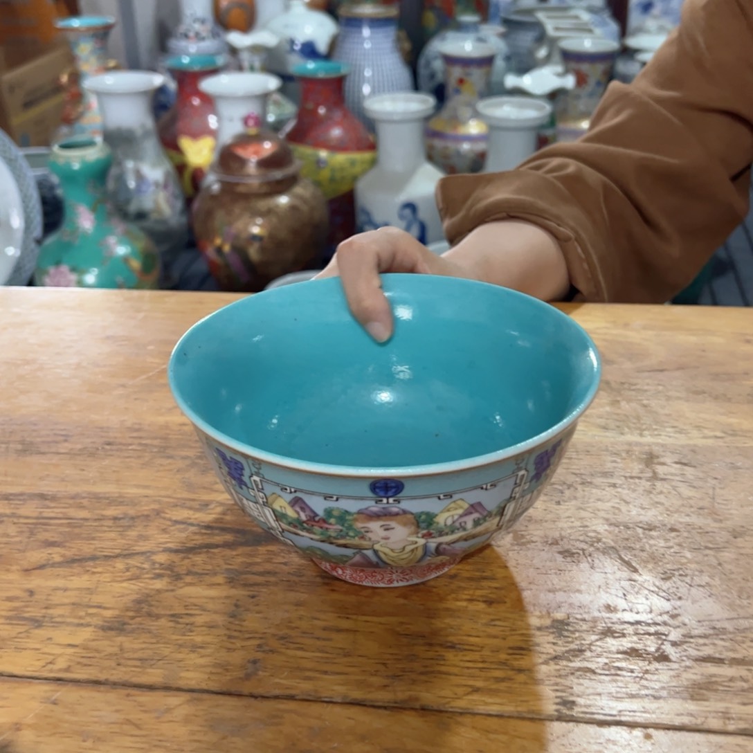 碗精品陶瓷珐琅彩人物大碗