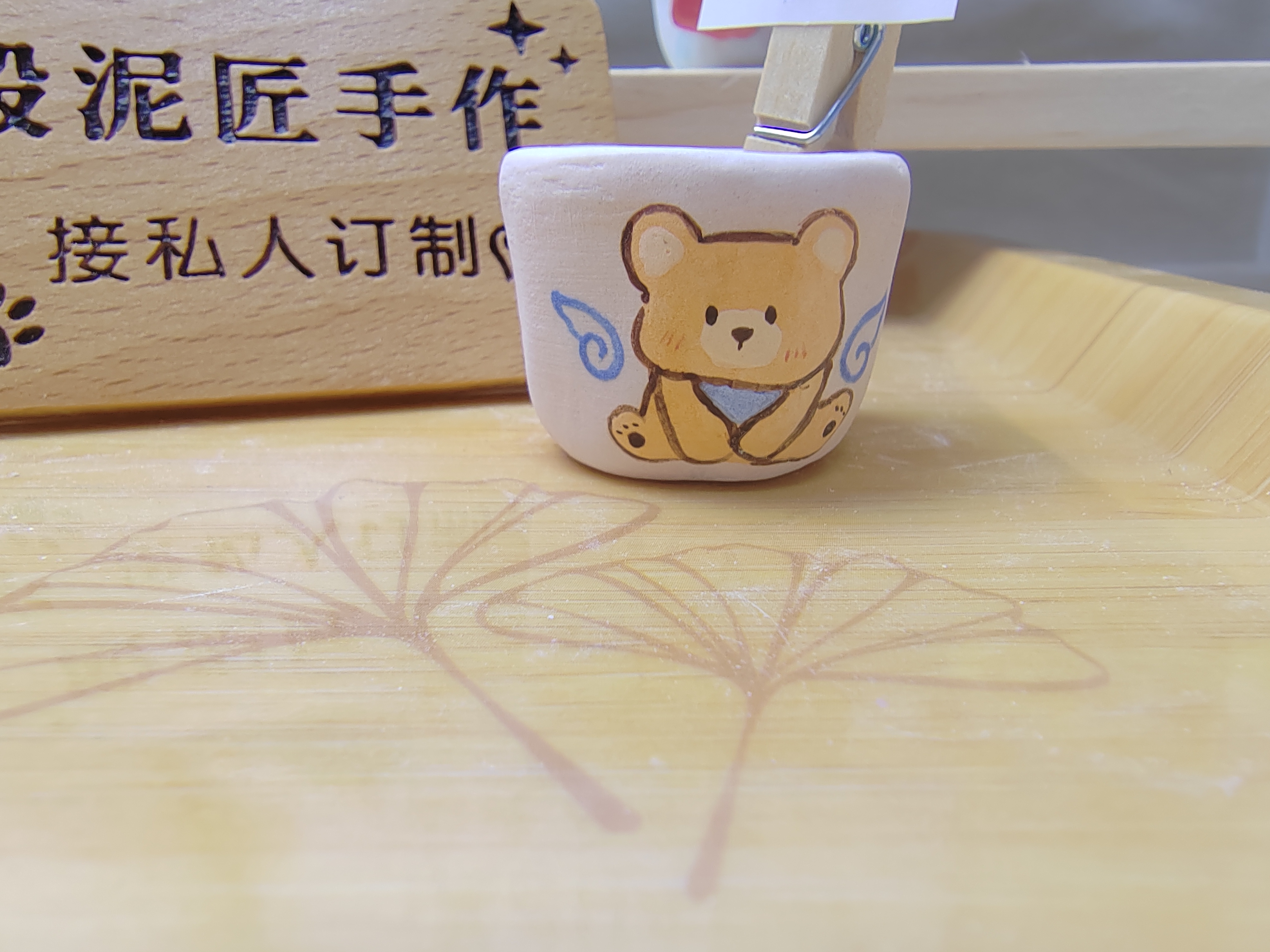 【拇指盆】小熊彩绘多肉花盆