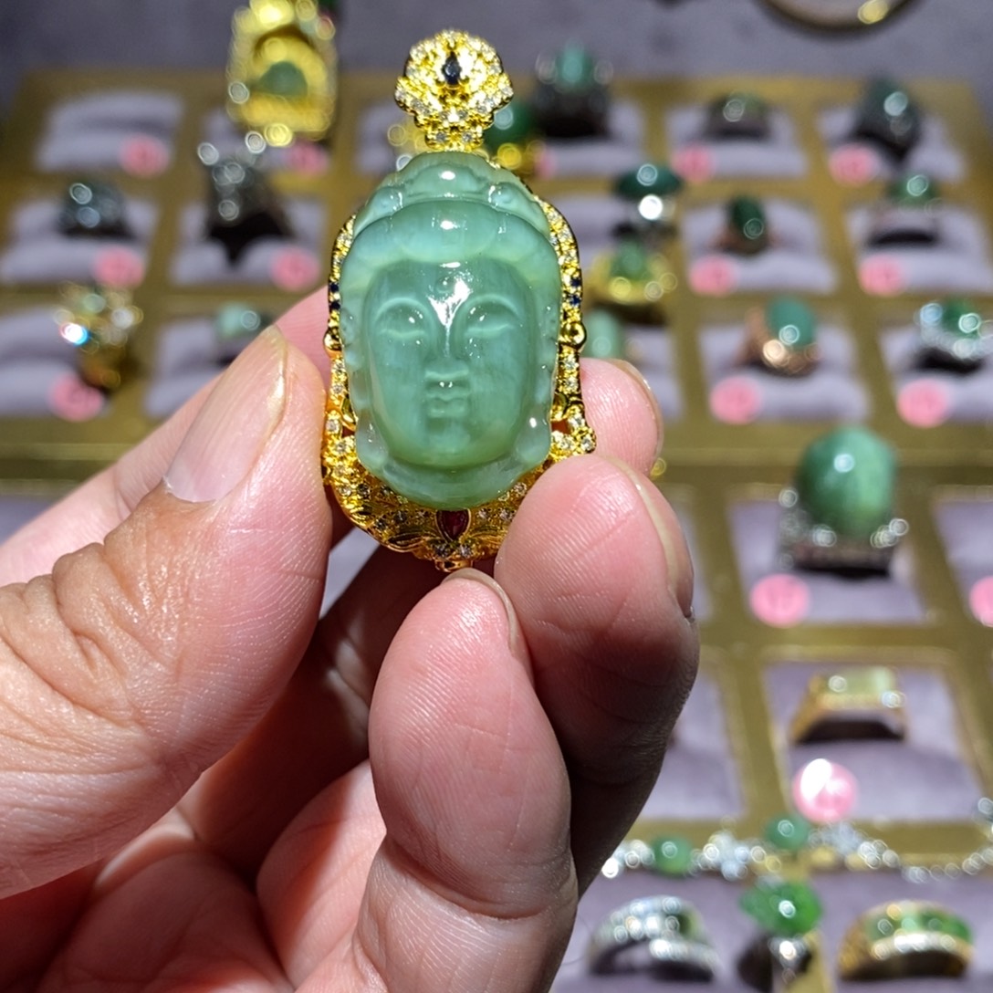 S***n和田玉（碧玉）戒指未镶嵌