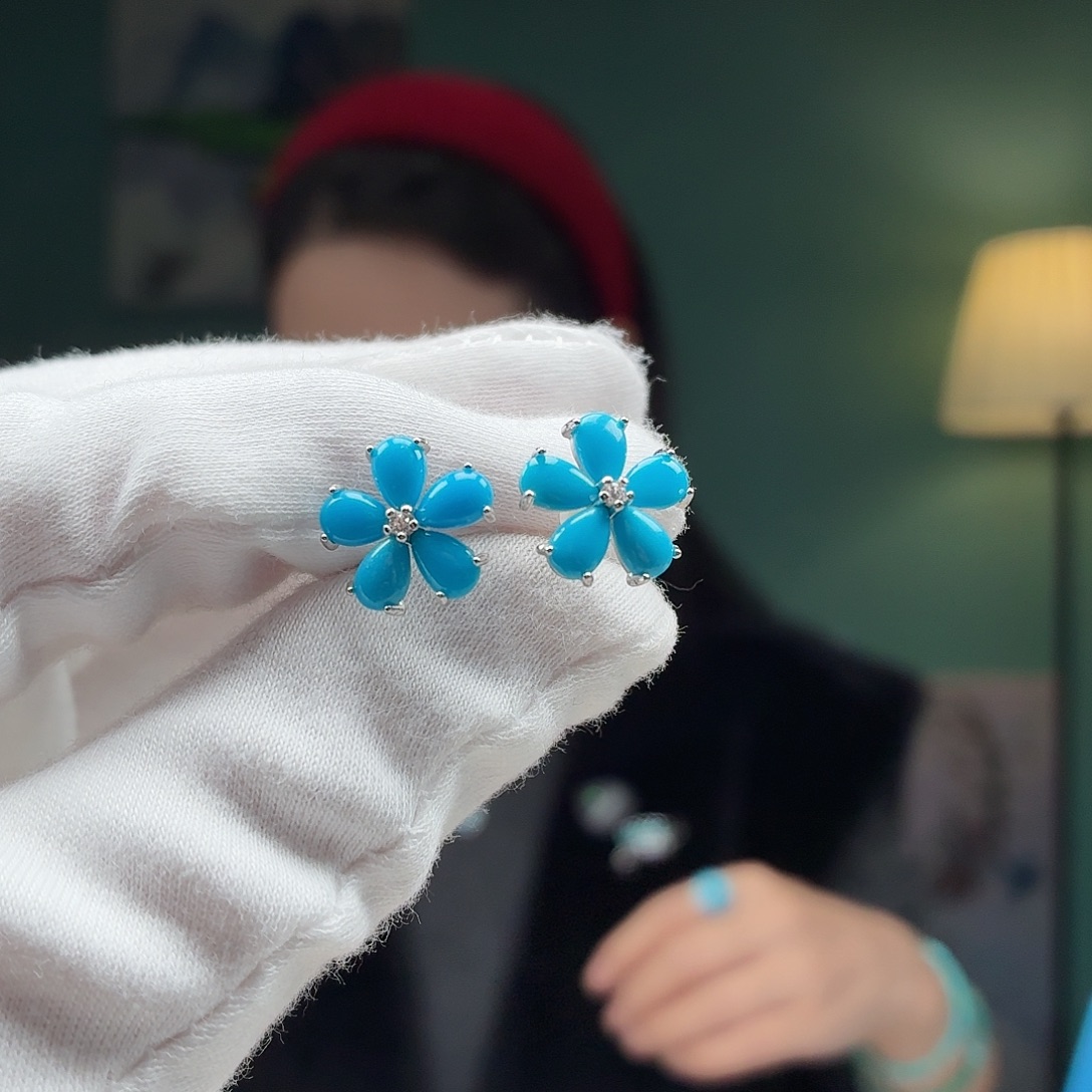 绿松石银S925镶嵌颈饰