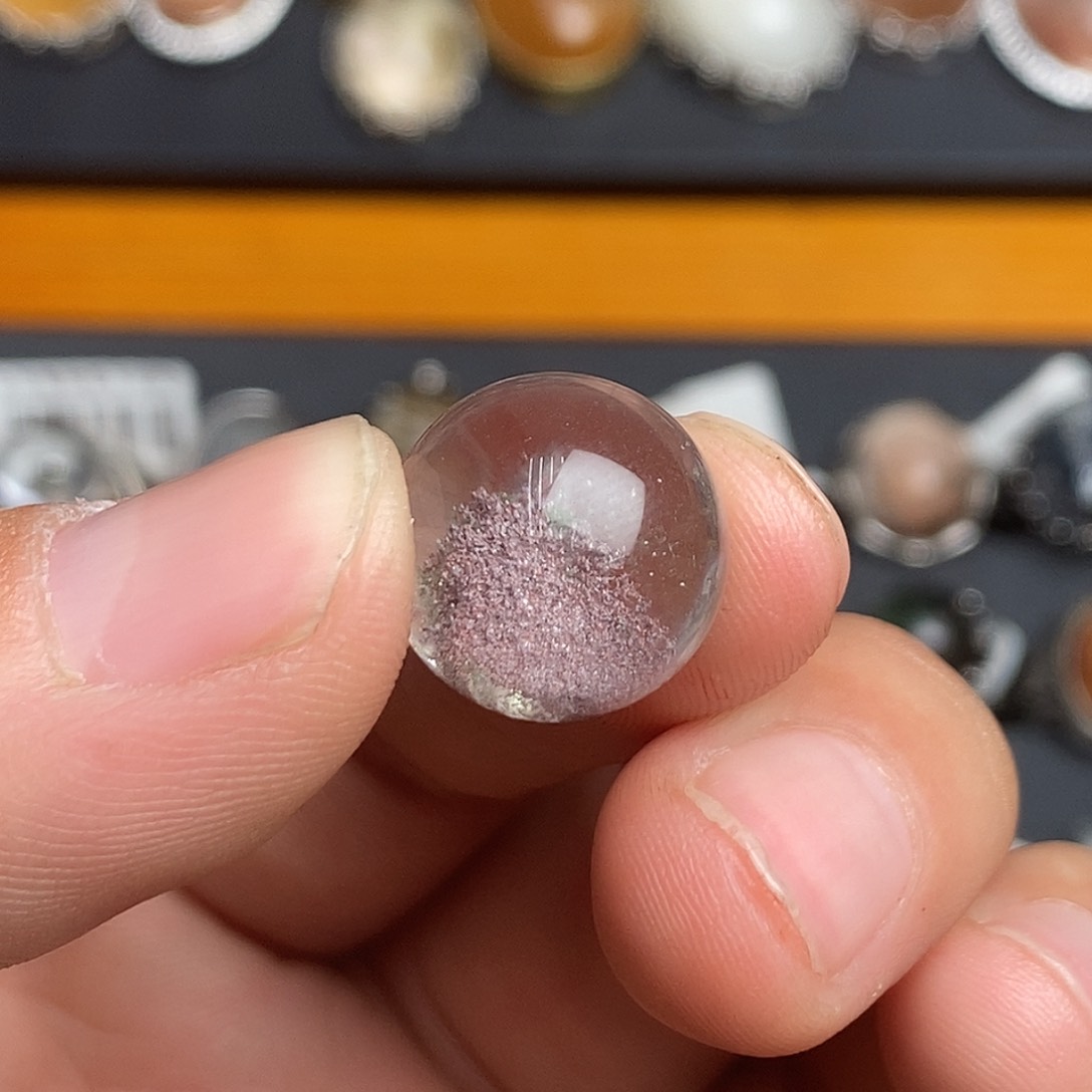 水晶戒指银S925镶嵌是*呀
