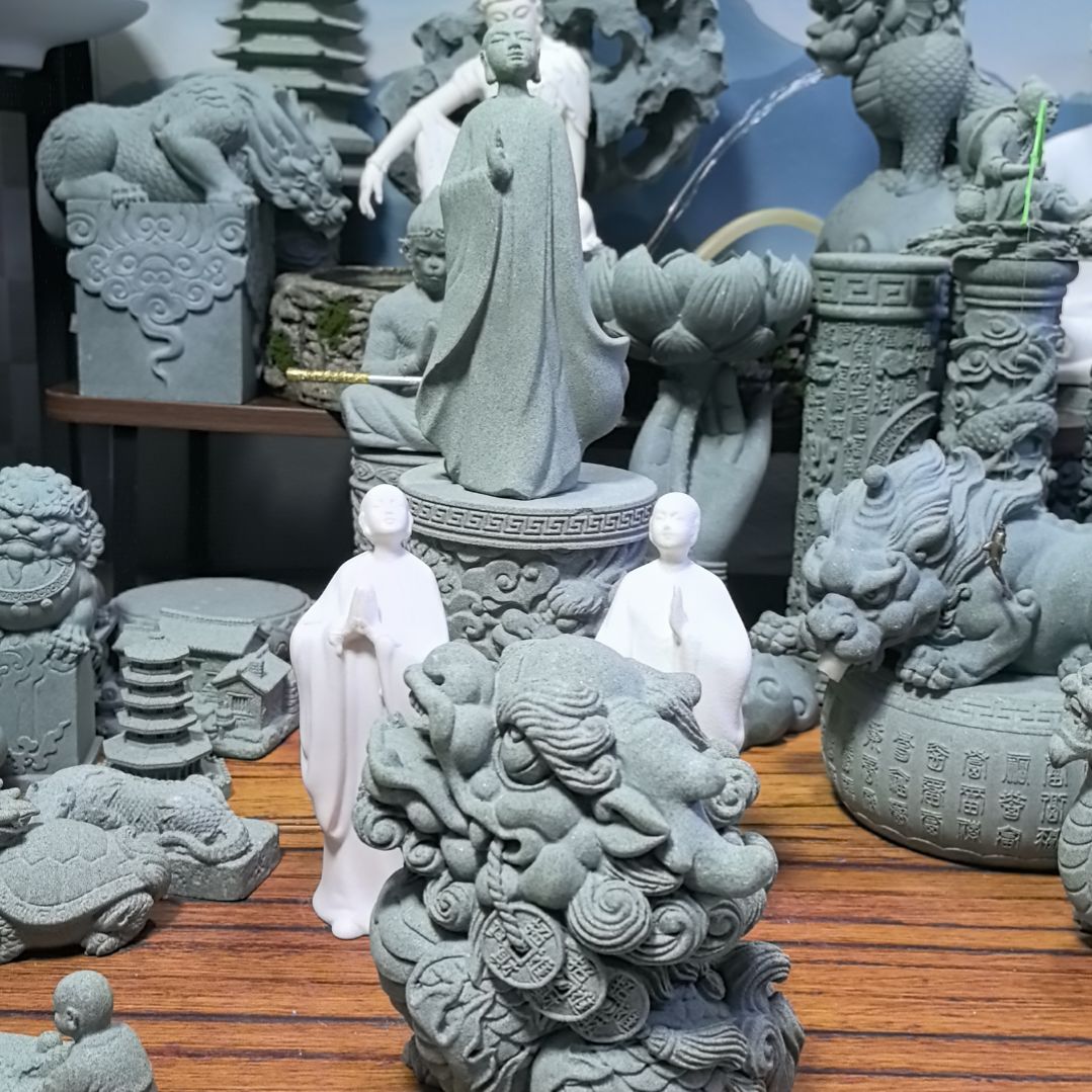 人造石青砂石造景摆件