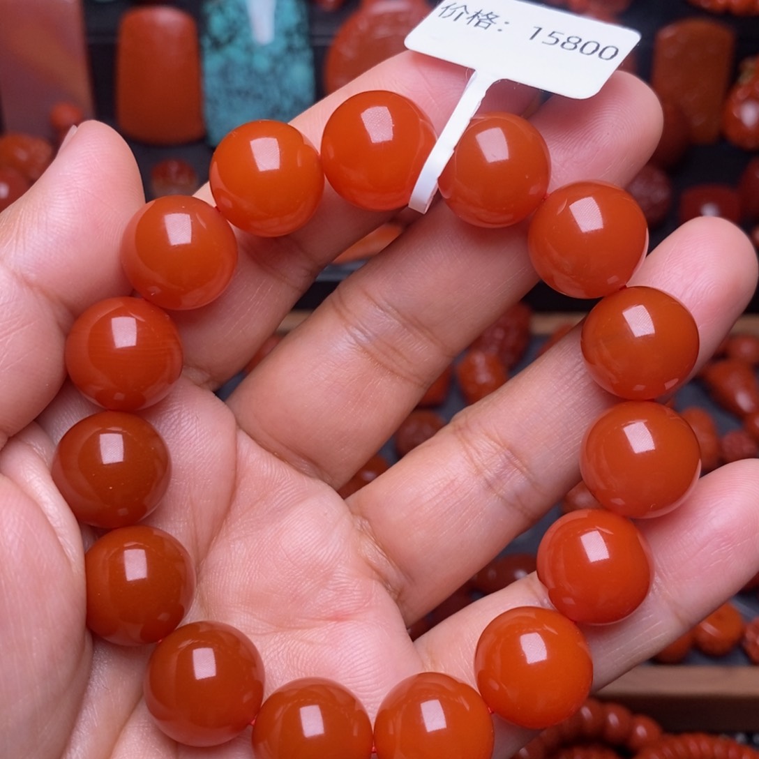 南红玛瑙配饰未镶嵌圆珠手串