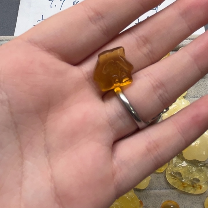 裸石琥珀未镶嵌天然蜜蜡配件