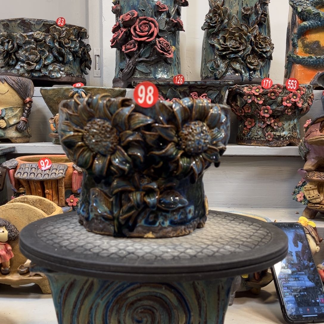 陶瓷微瑕98 号陶然花盆