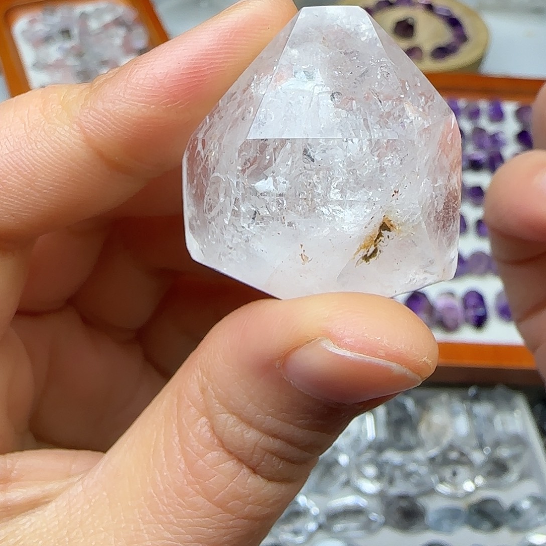 珠宝半成品水晶未镶嵌水胆