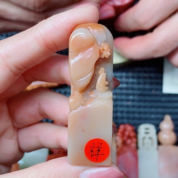 寿山石现场直播手工