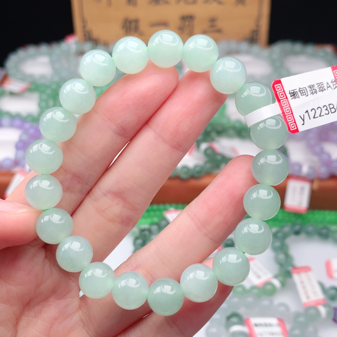 未镶嵌翡翠手链翡翠9.5mm