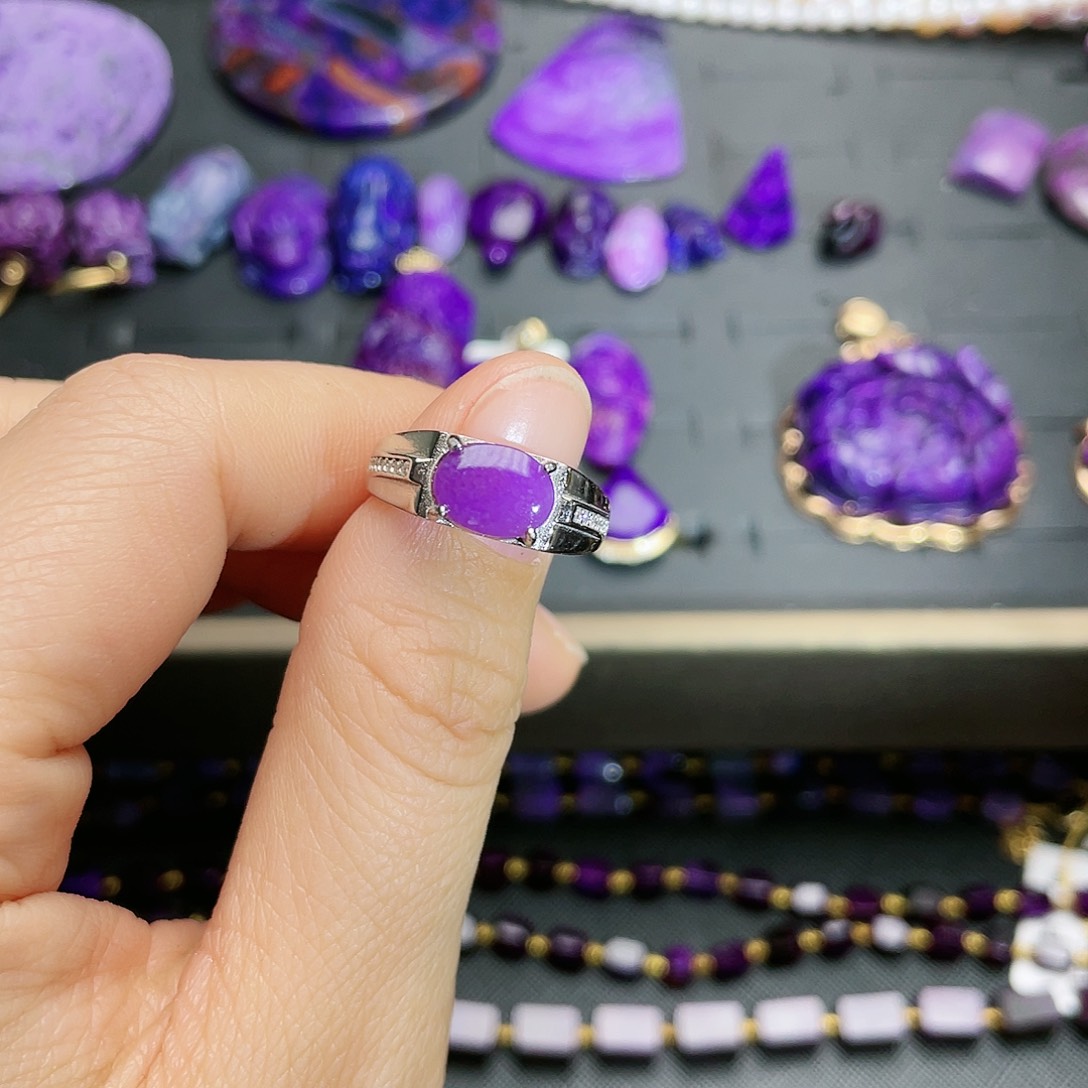 苏纪石（舒俱来）戒指银S925镶嵌