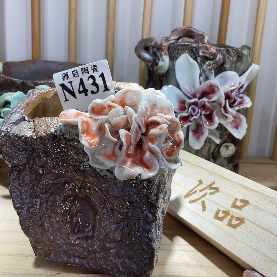 紫砂花盆景德镇陶瓷多肉花盆431