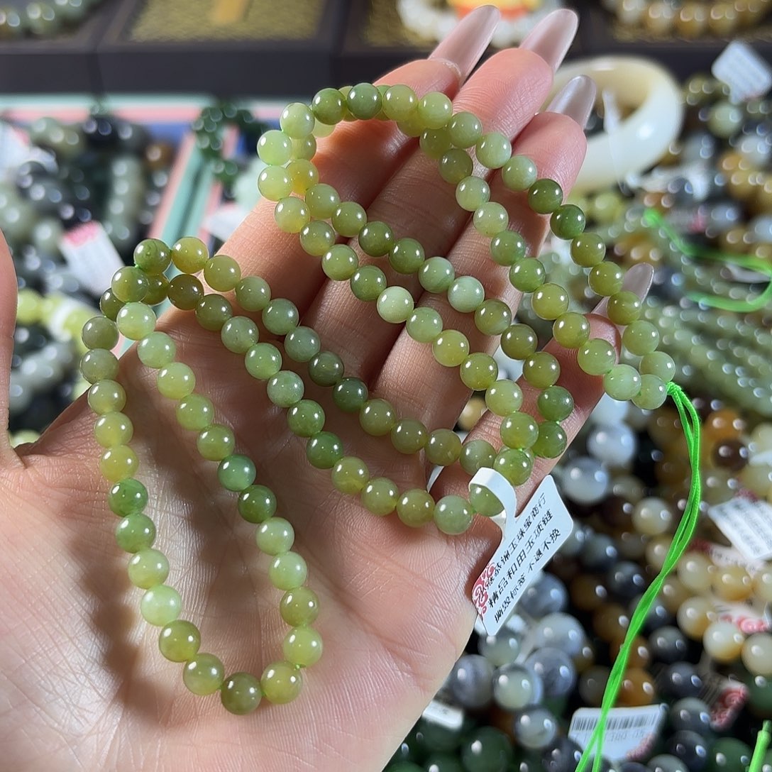 和田玉未镶嵌手链120