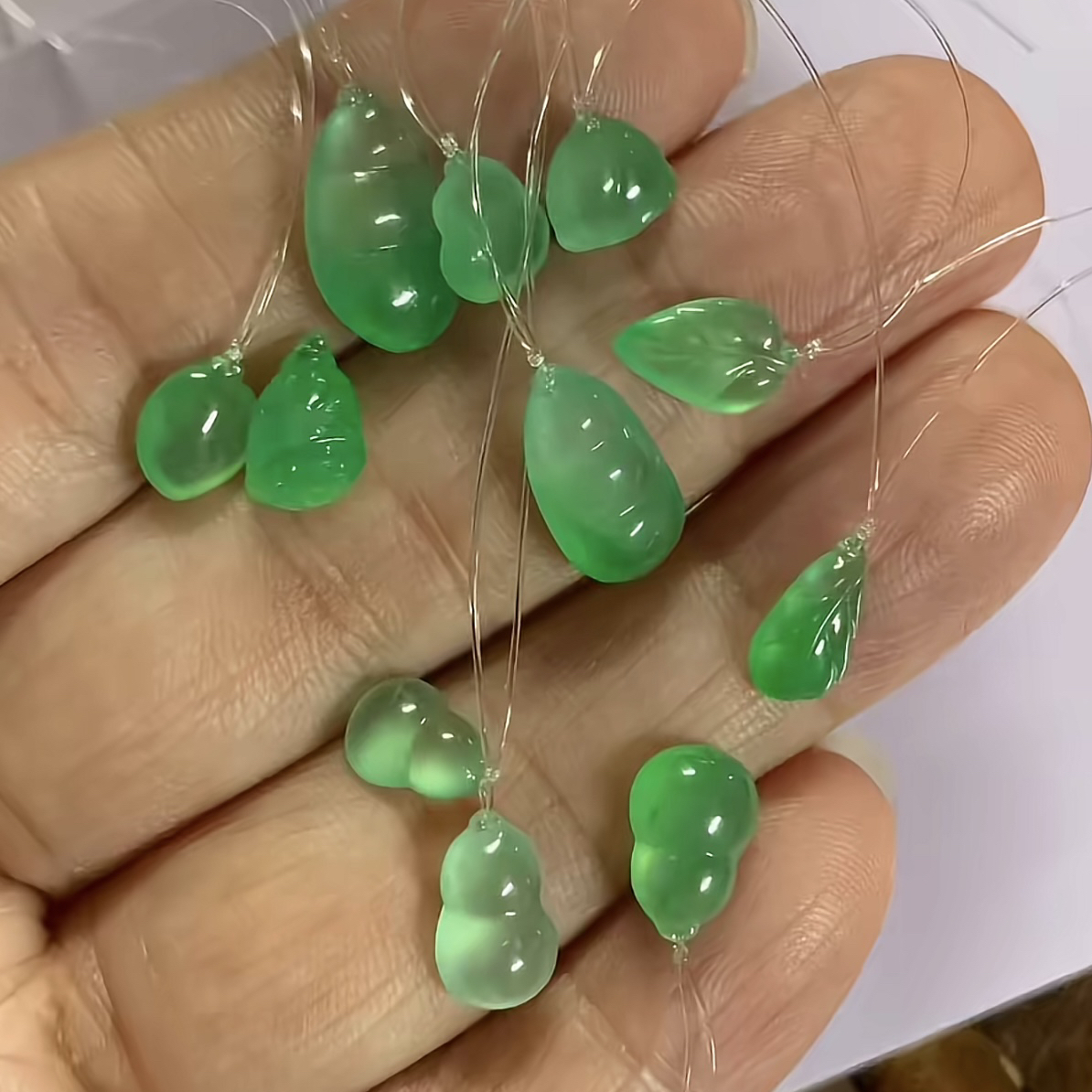 翡翠料子（一物一拍 直播间挑选）冰种精美特色古装风原料翡翠处理