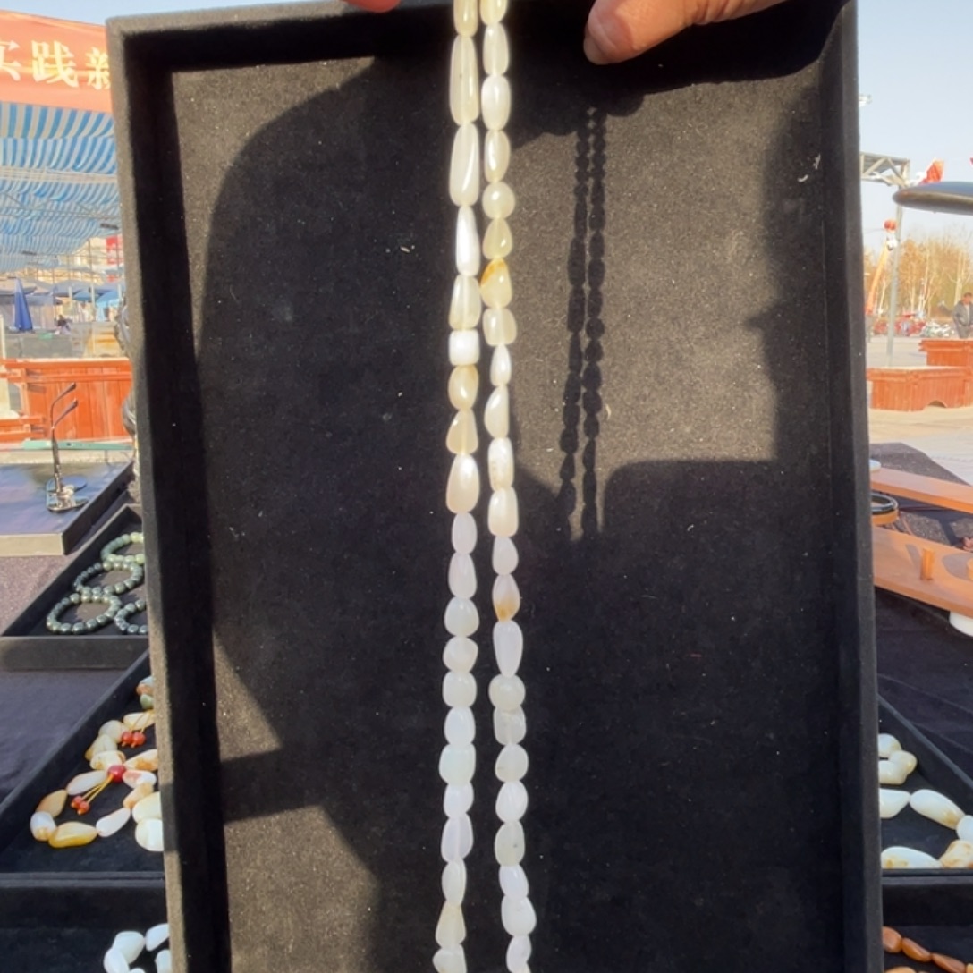 和田玉（子料）未镶嵌项链和田玉籽料项链有修